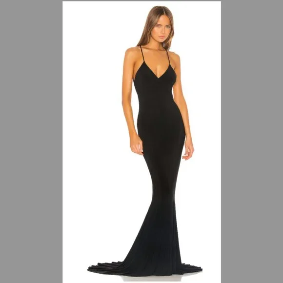 white christmas dresses Ivy Navy Halter Neck Slit Long Sequin Fishtail Gown – unmatchedbyu